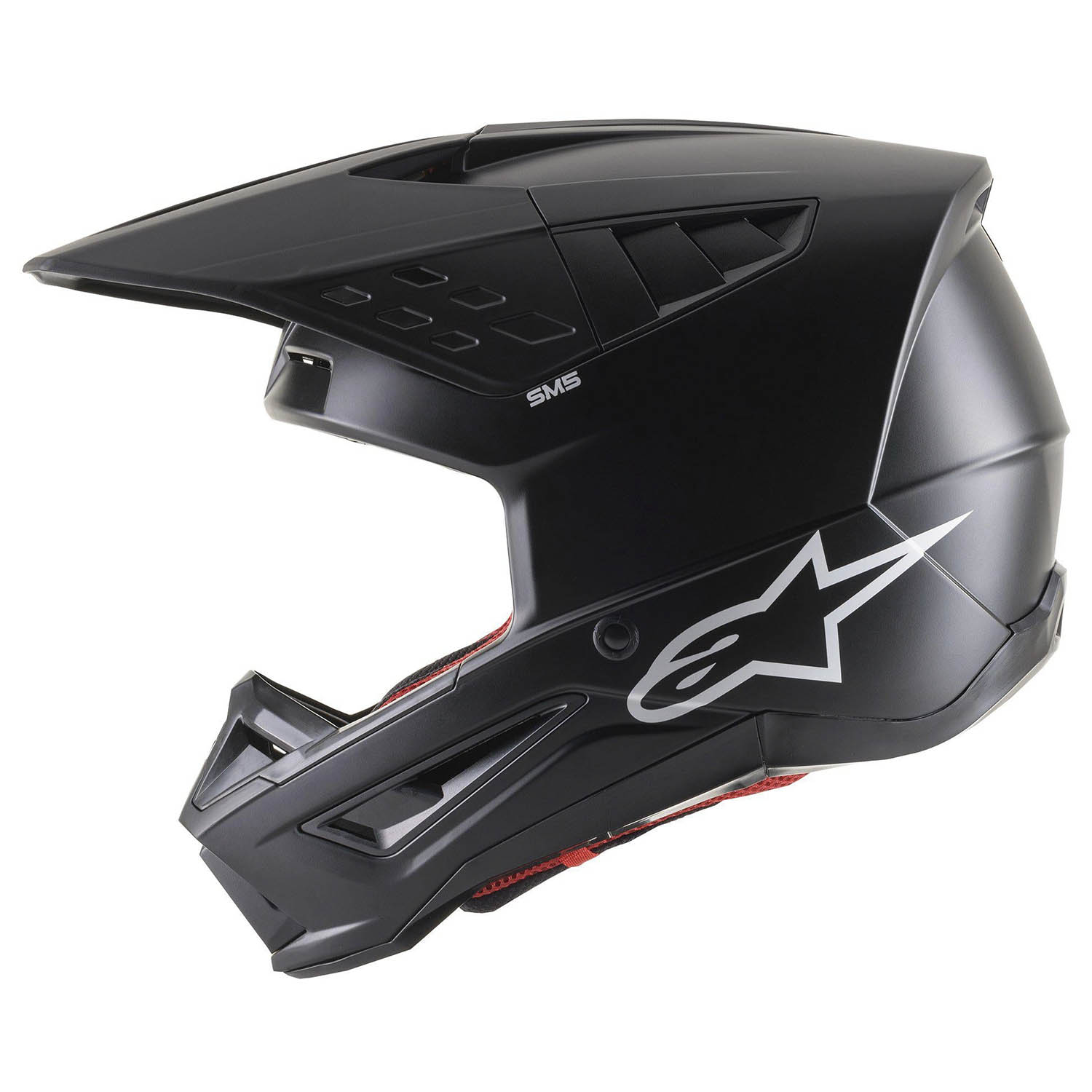 Шлем кроссовый ALPINESTARS SM5 SOLID вид слева купить по низкой цене
