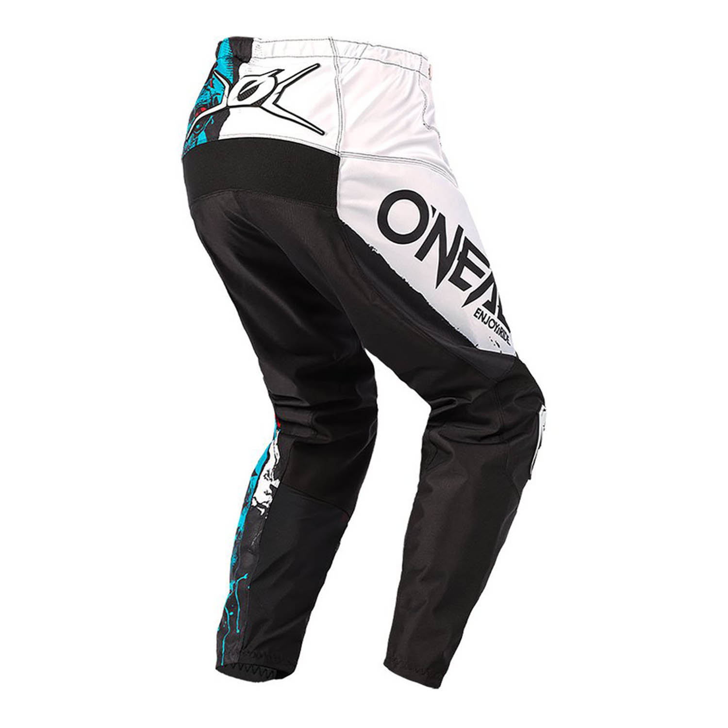 Штаны для мотокросса O'NEAL ELEMENT PANTS RIDE черно-синего цвета, вид сзади купить по низкой цене
